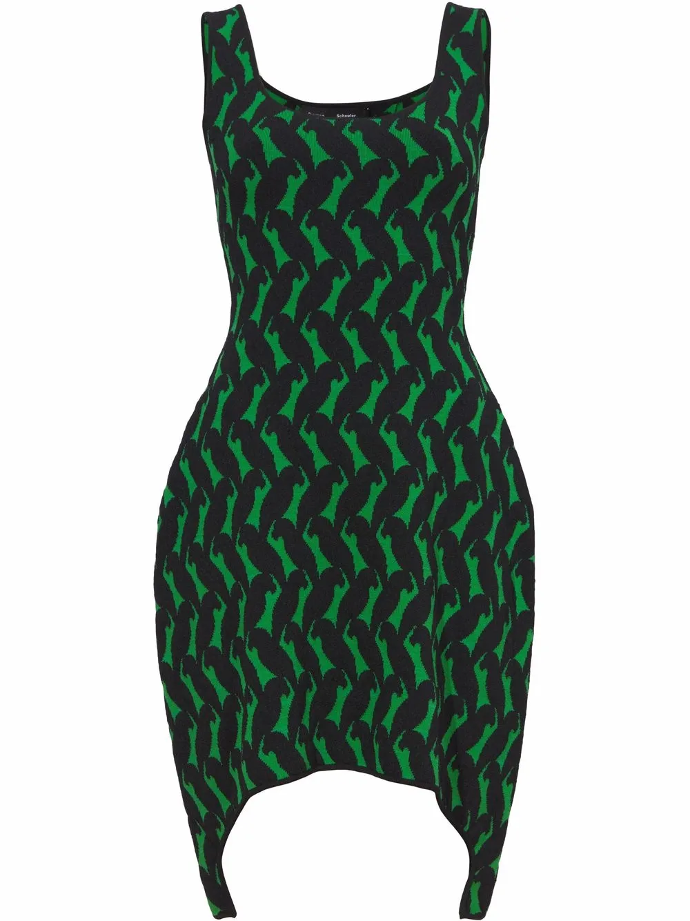 

Proenza Schouler vestido corto con motivo en jacquard - Negro