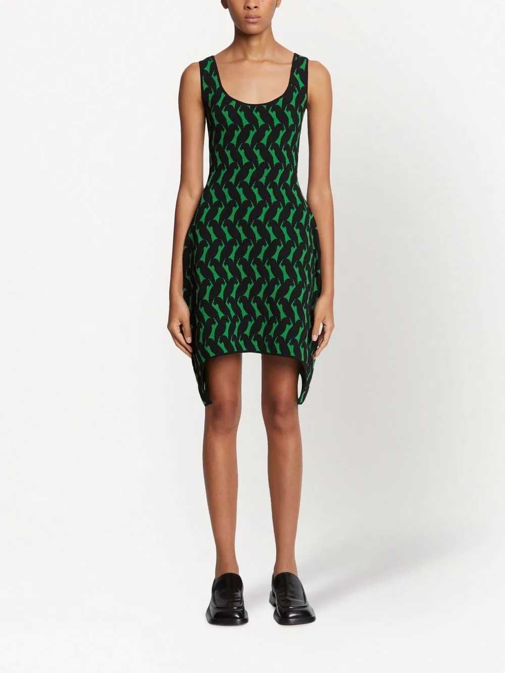 Proenza Schouler Mini-jurk met jacquard - Zwart