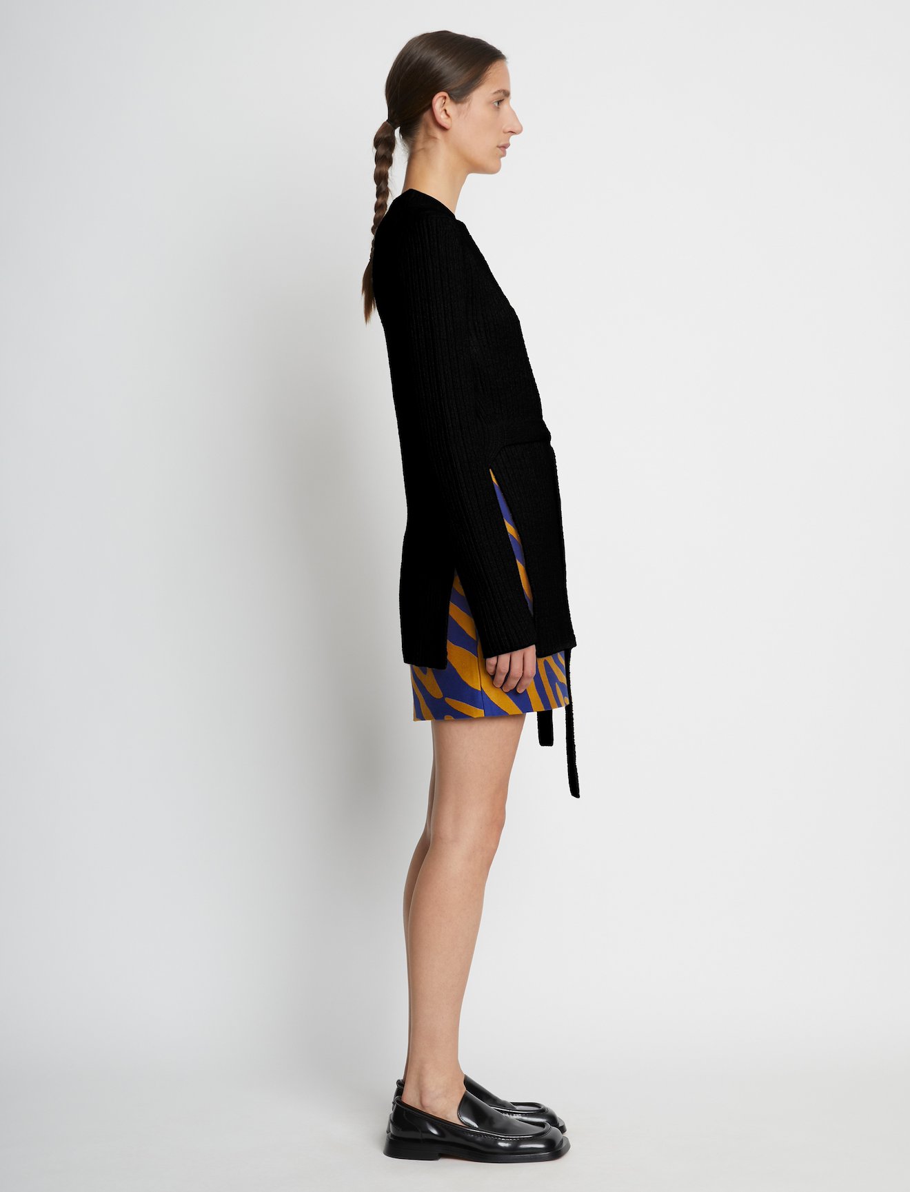 Compact Boucle Tie Sweater #2