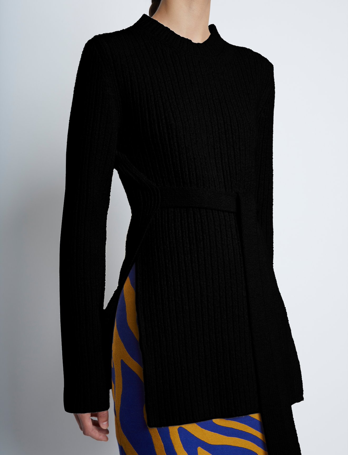 Compact Boucle Tie Sweater #4