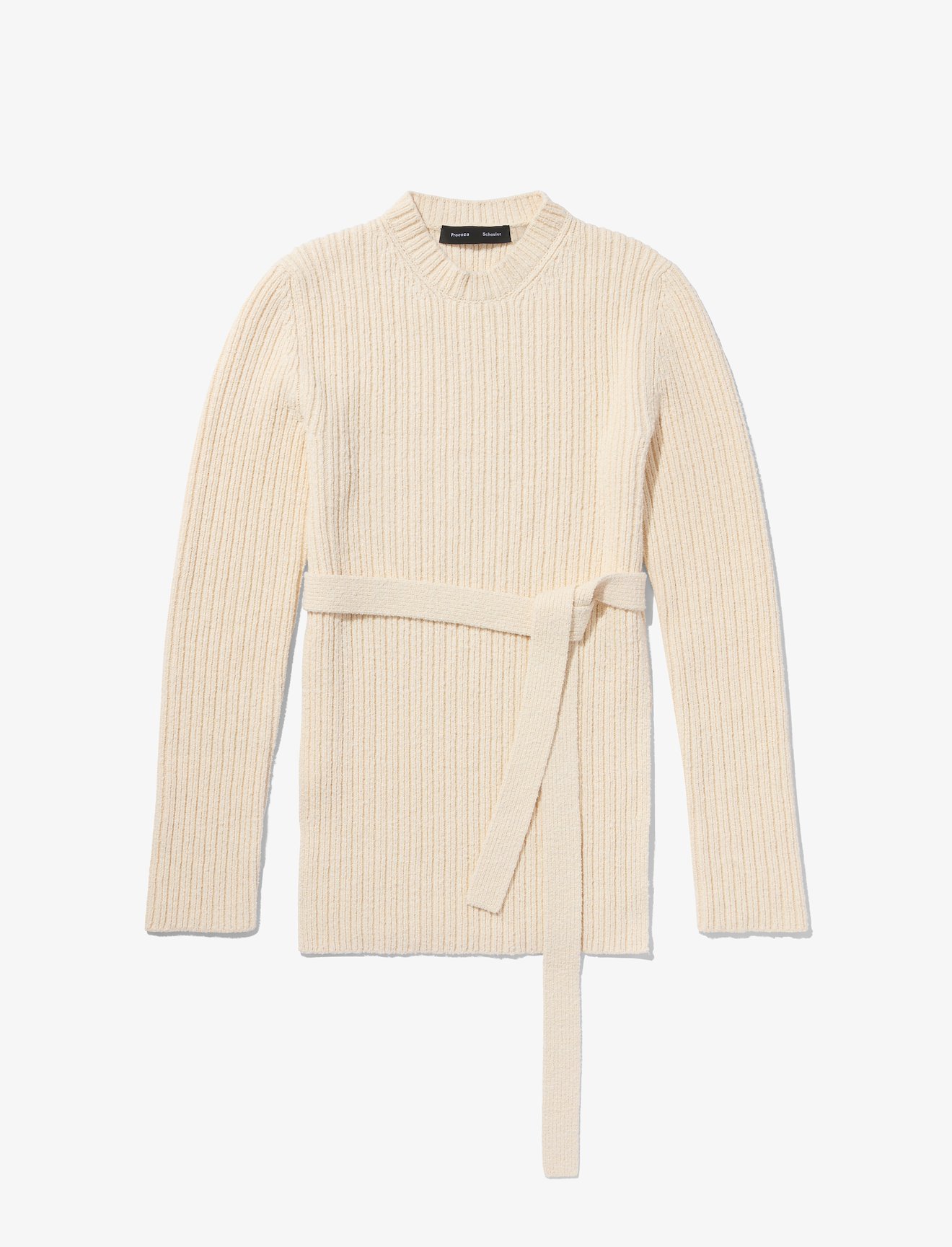 Compact Boucle Tie Sweater #5