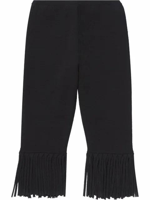 Proenza Schouler textured fringed biker shorts