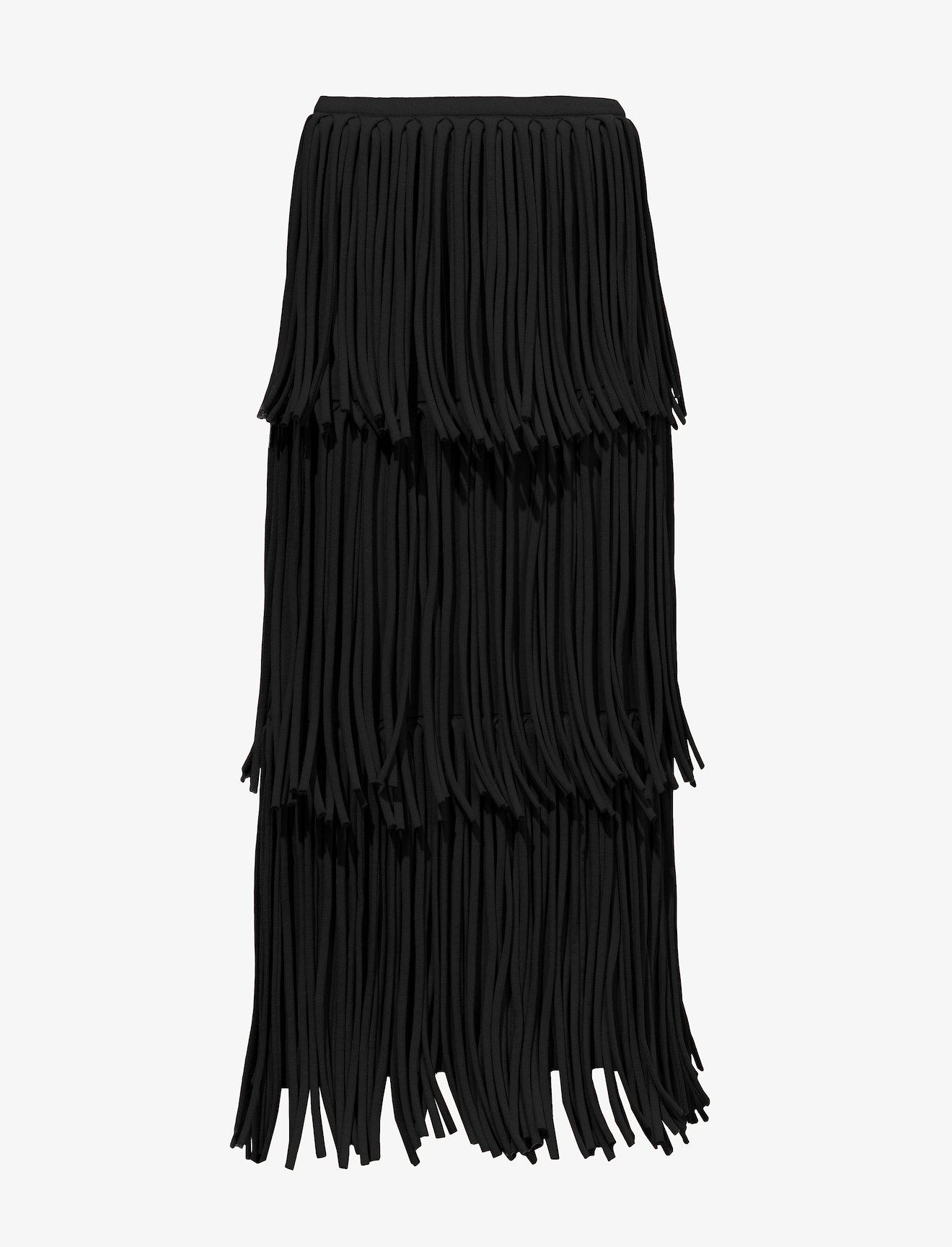 Textured Knit Fringe Skirt #3