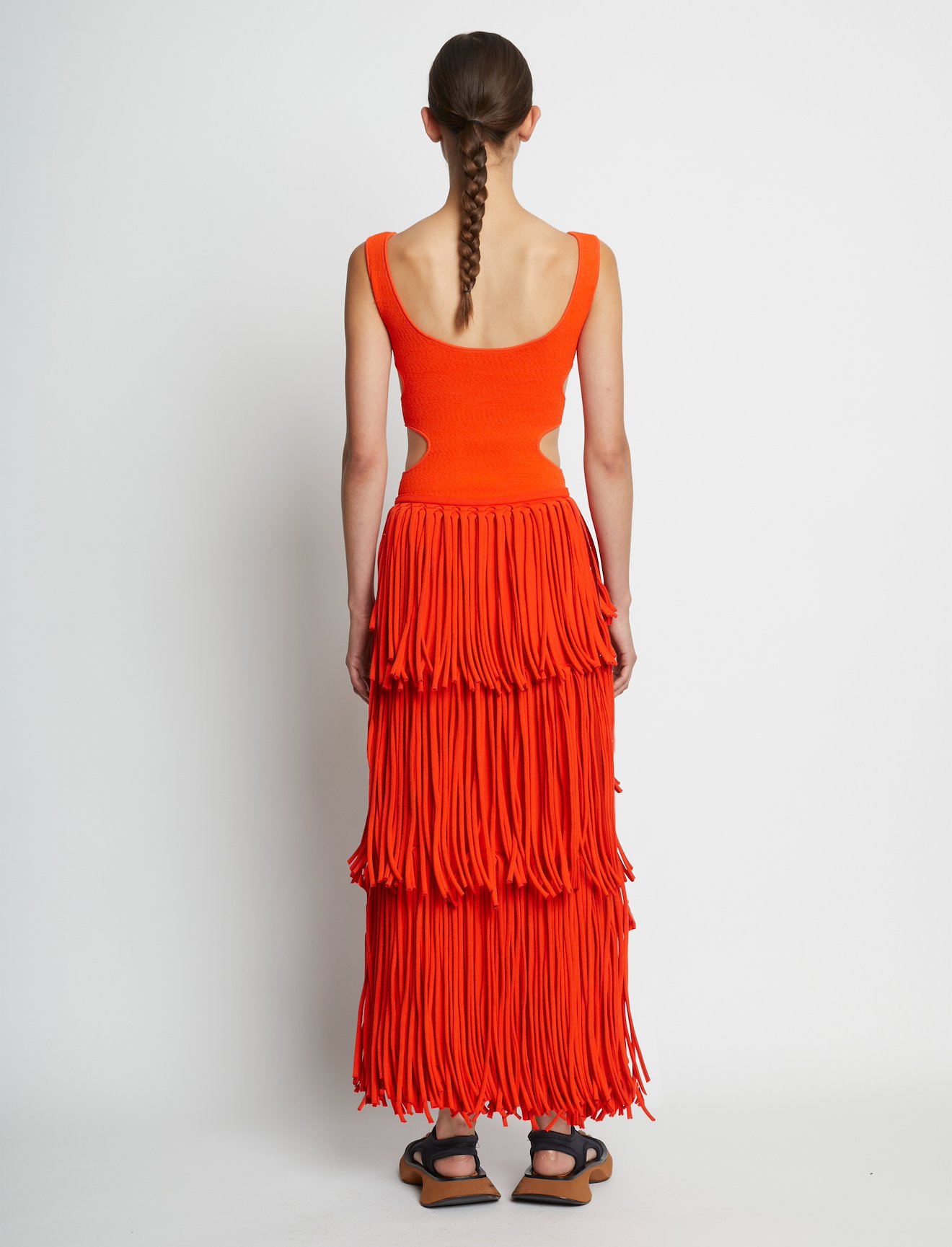 Textured Knit Fringe Skirt #2