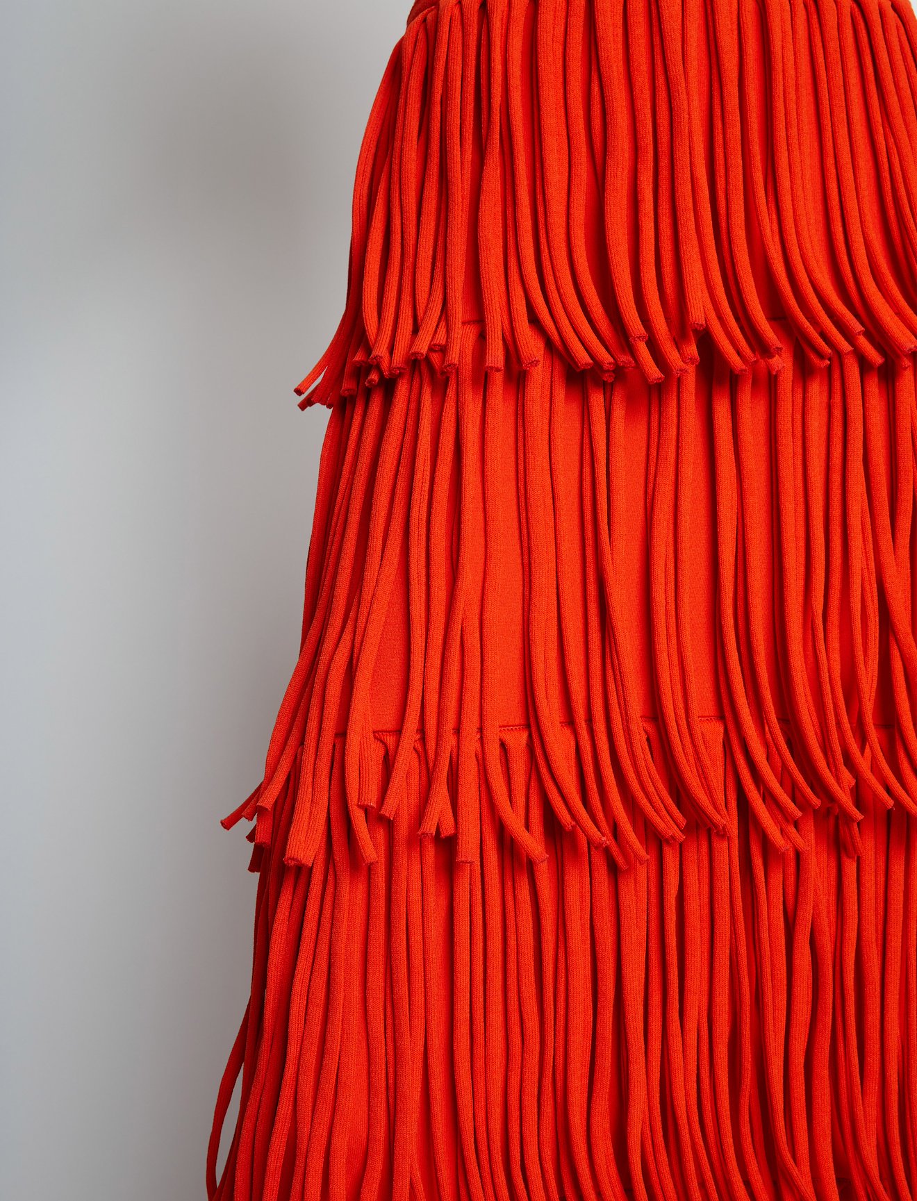 Textured Knit Fringe Skirt #3