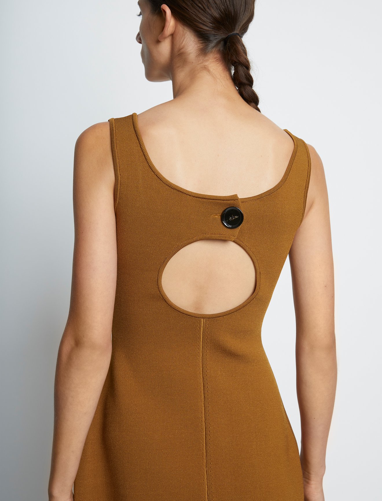 Compact Viscose Knit Sculpted Dress #3