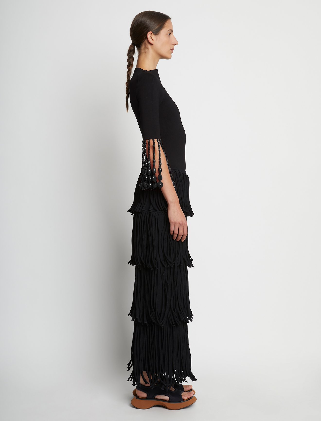 Compact Viscose Knit Beaded Top #2