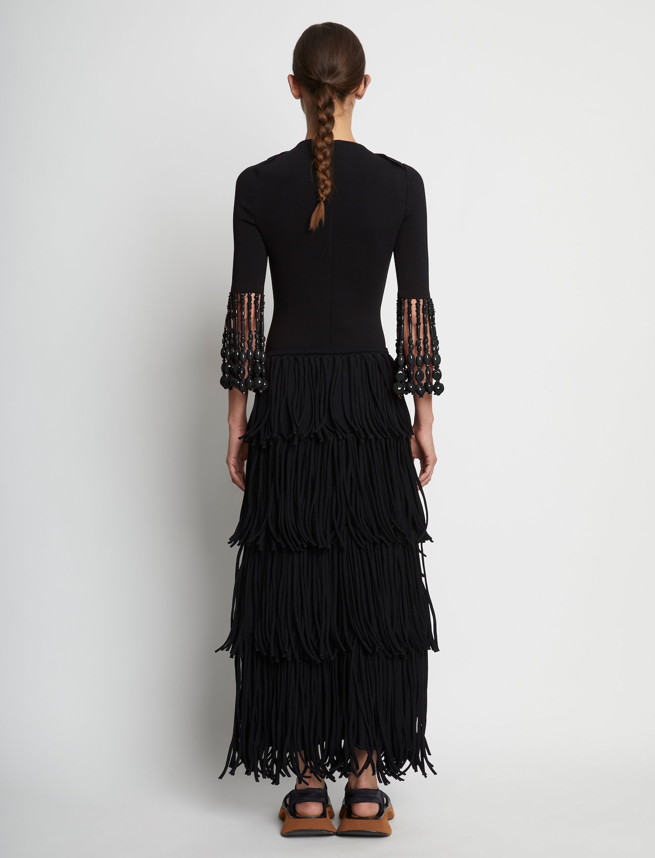Compact Viscose Knit Beaded Top #3