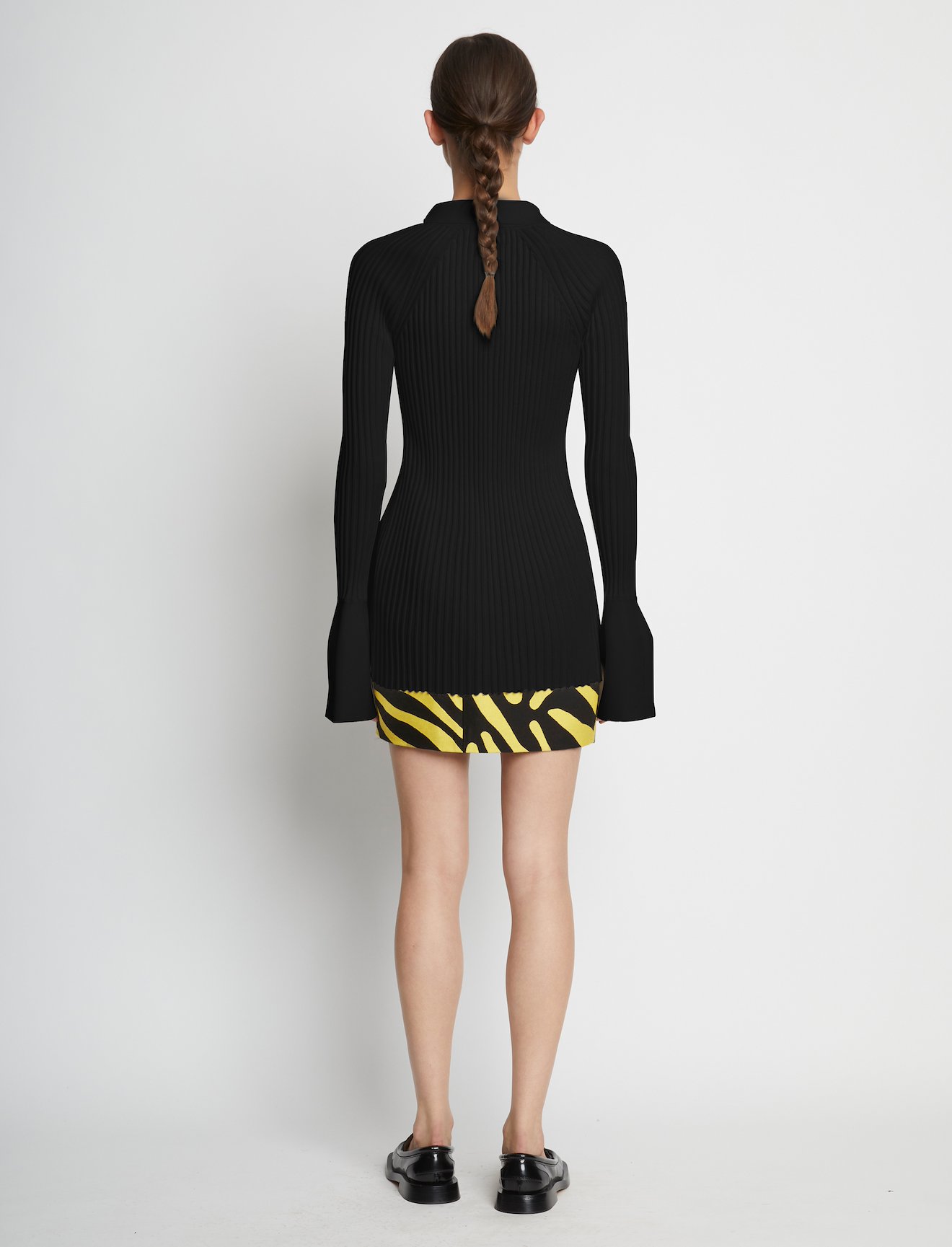 Rib Knit Collared Cardigan #3