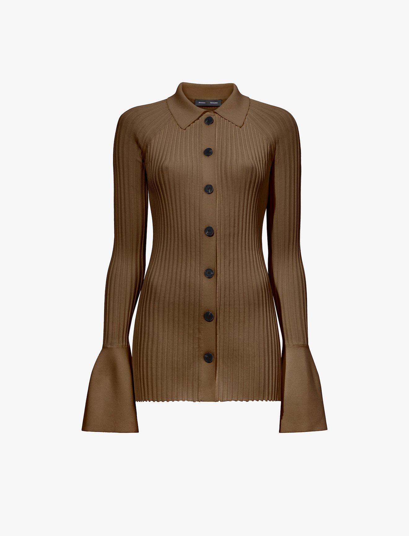 Rib Knit Collared Cardigan #5