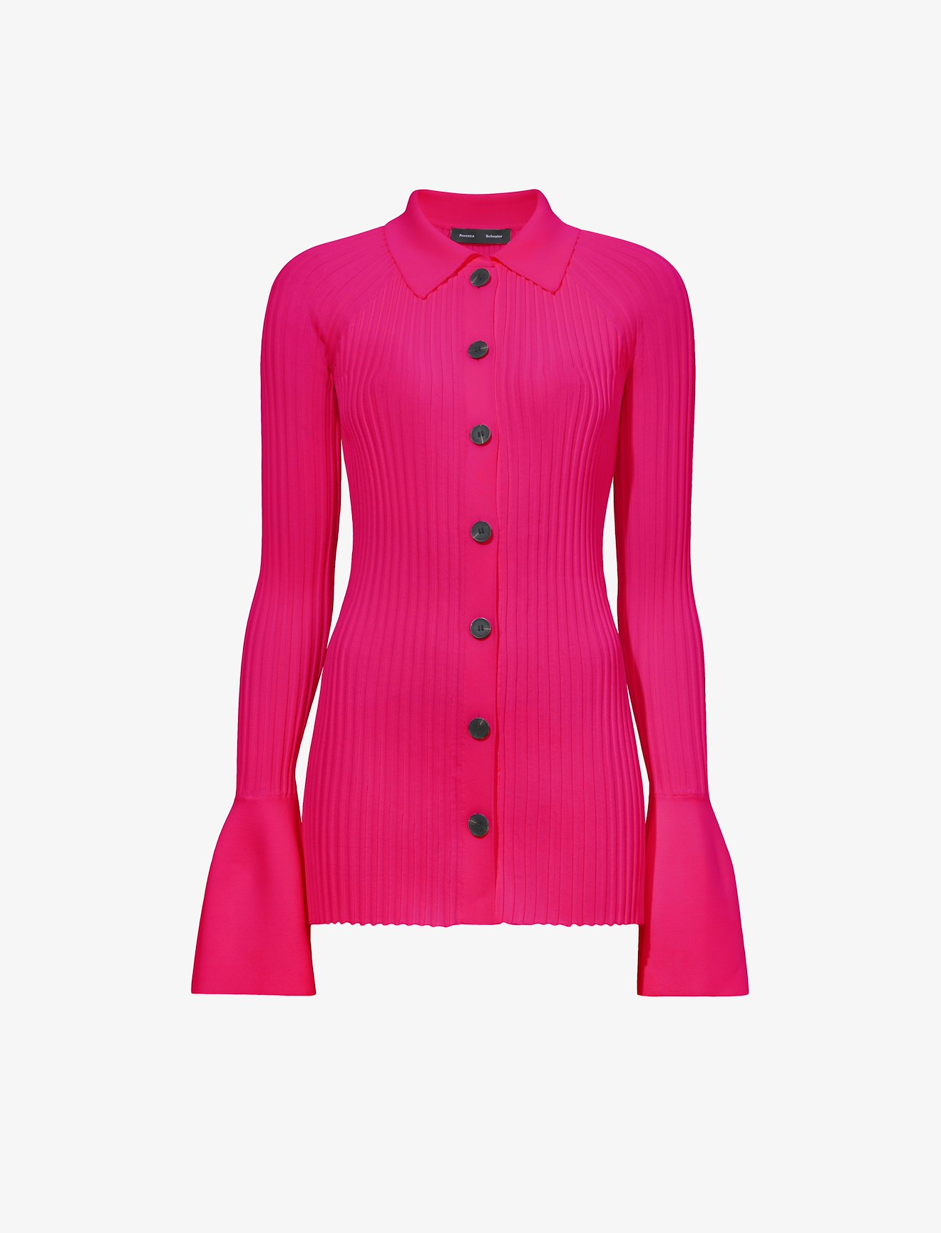Rib Knit Collared Cardigan #5