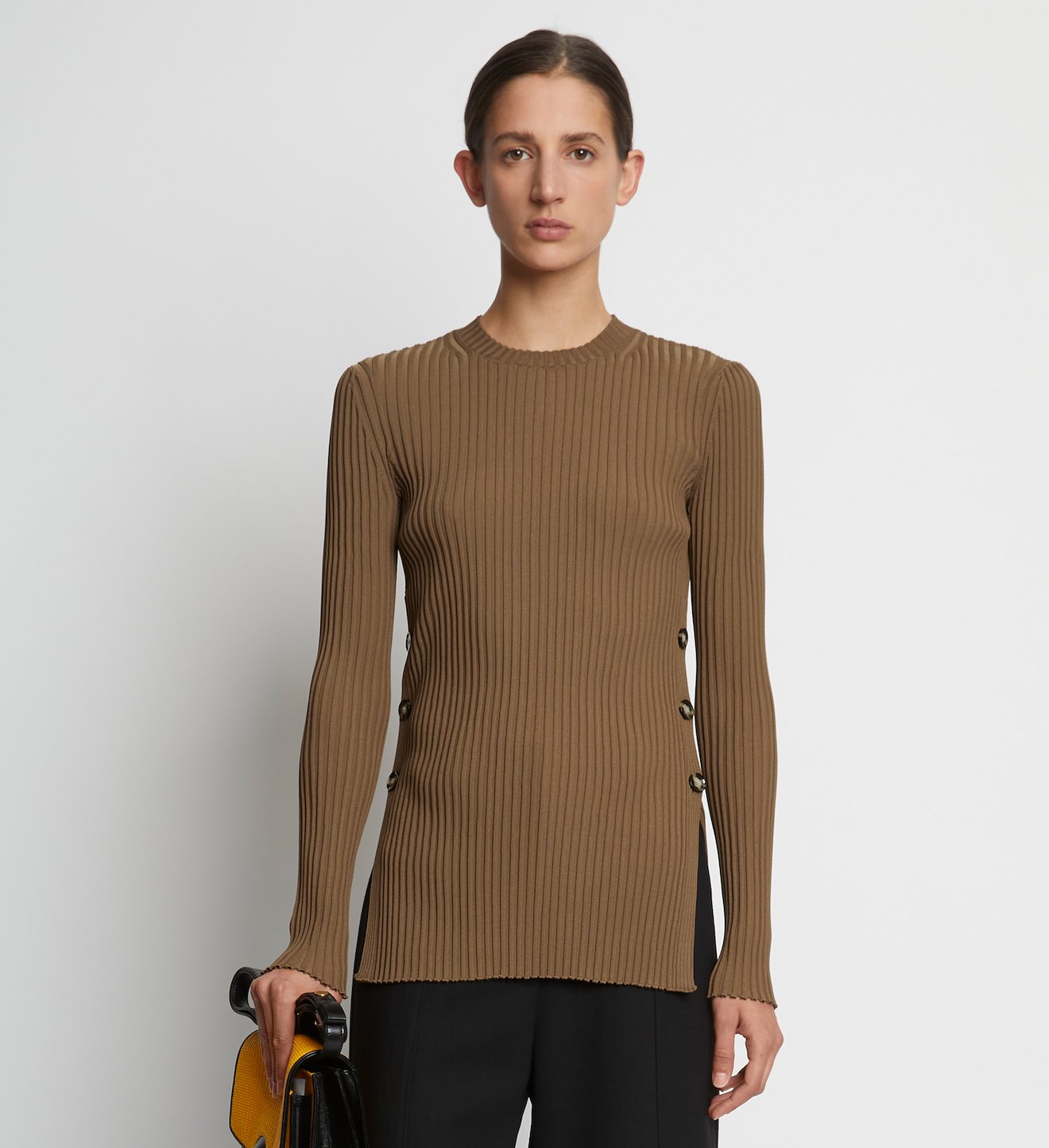 Rib Knit Long Sleeve Sweater
