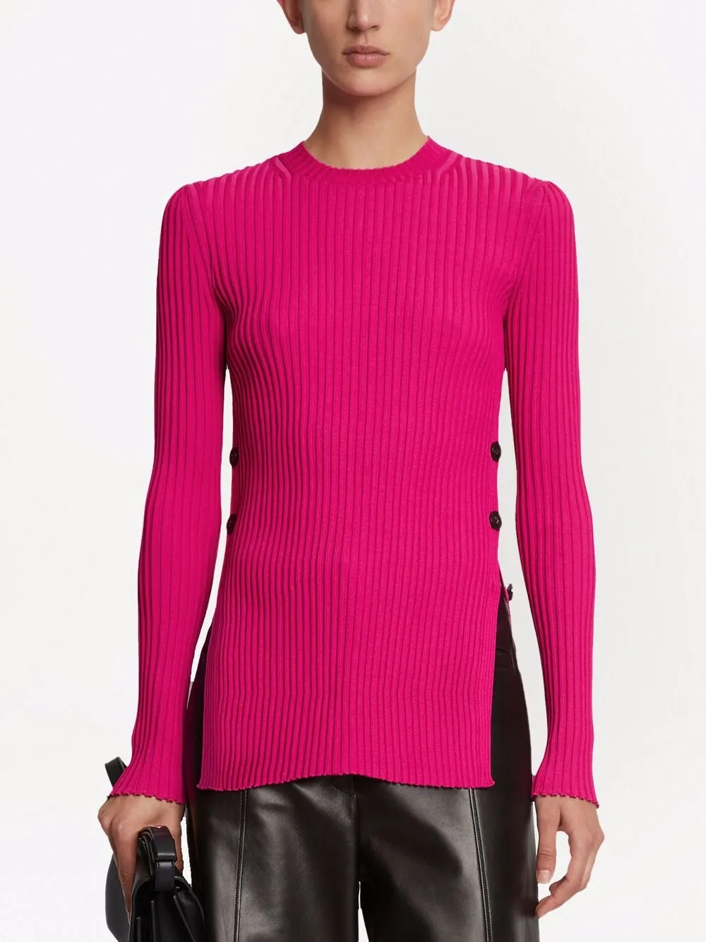  Proenza Schouler Gerippter Pullover   Rosa 