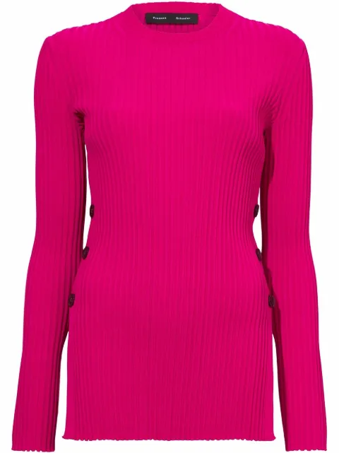 Proenza Schouler ribbed-knit button-detail jumper