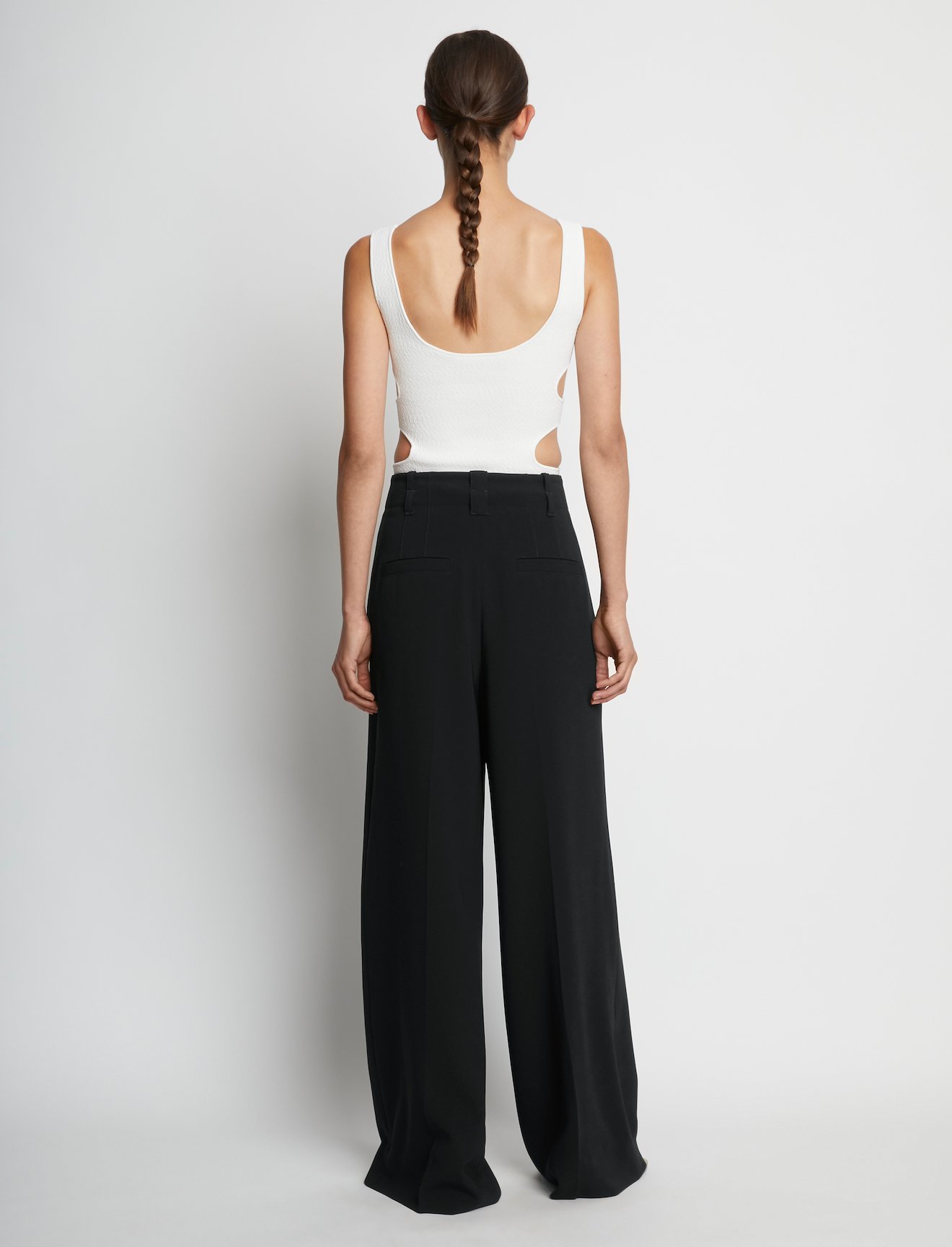 Matte Viscose Crepe Wide Leg Pants #2