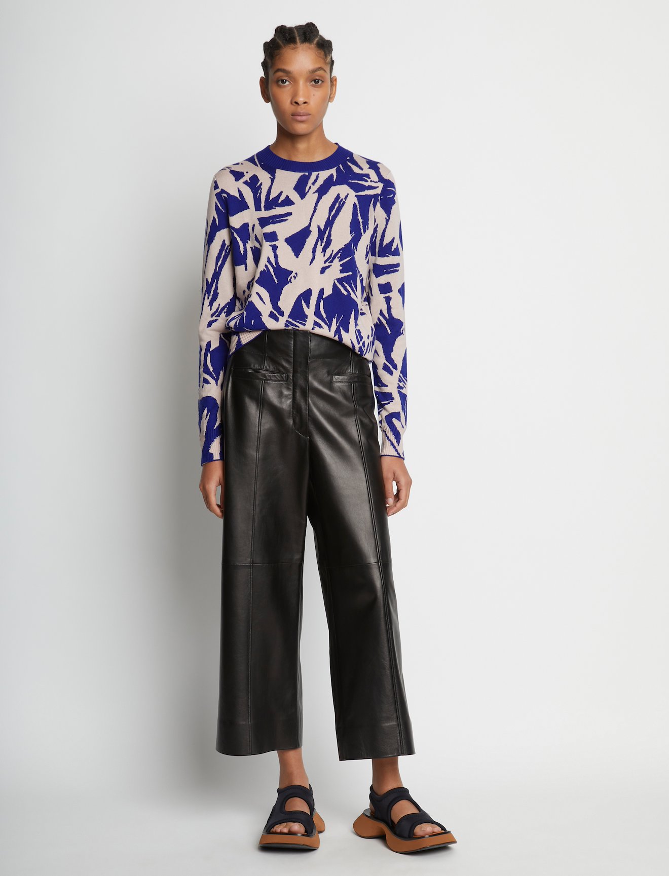 Floral Silk Jacquard Sweater #1