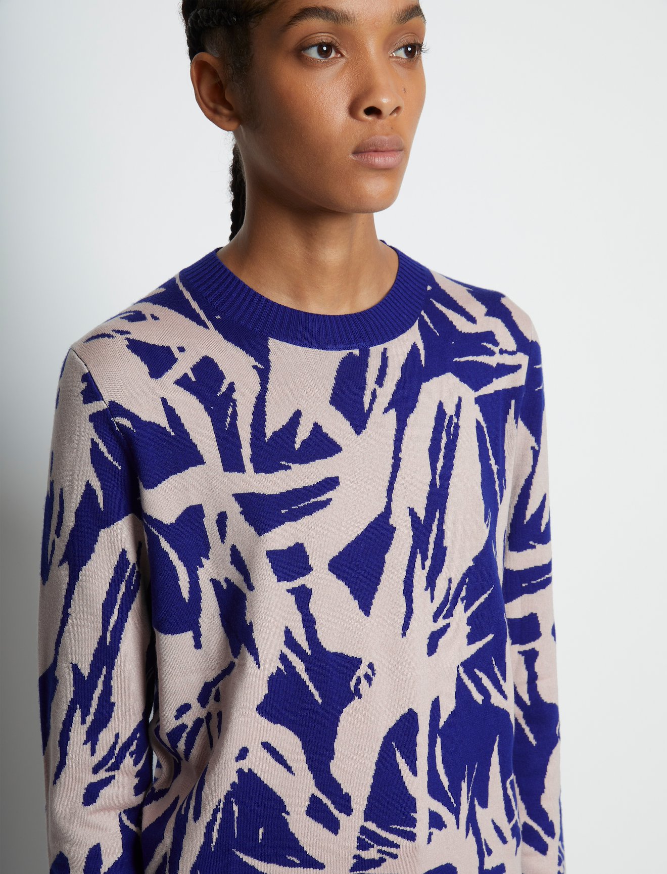 Floral Silk Jacquard Sweater #4