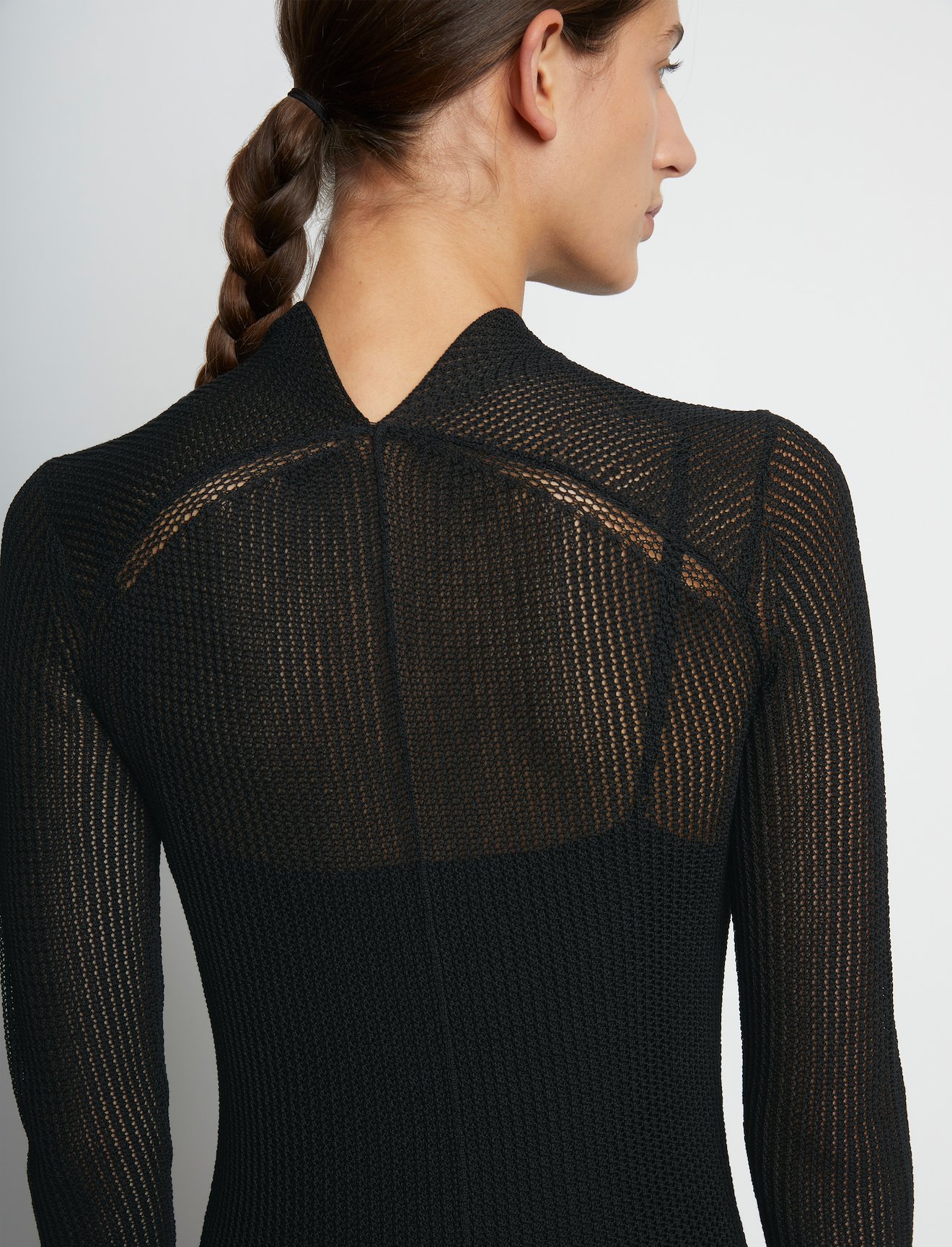 Silk Cotton Mesh Knit Dress #3