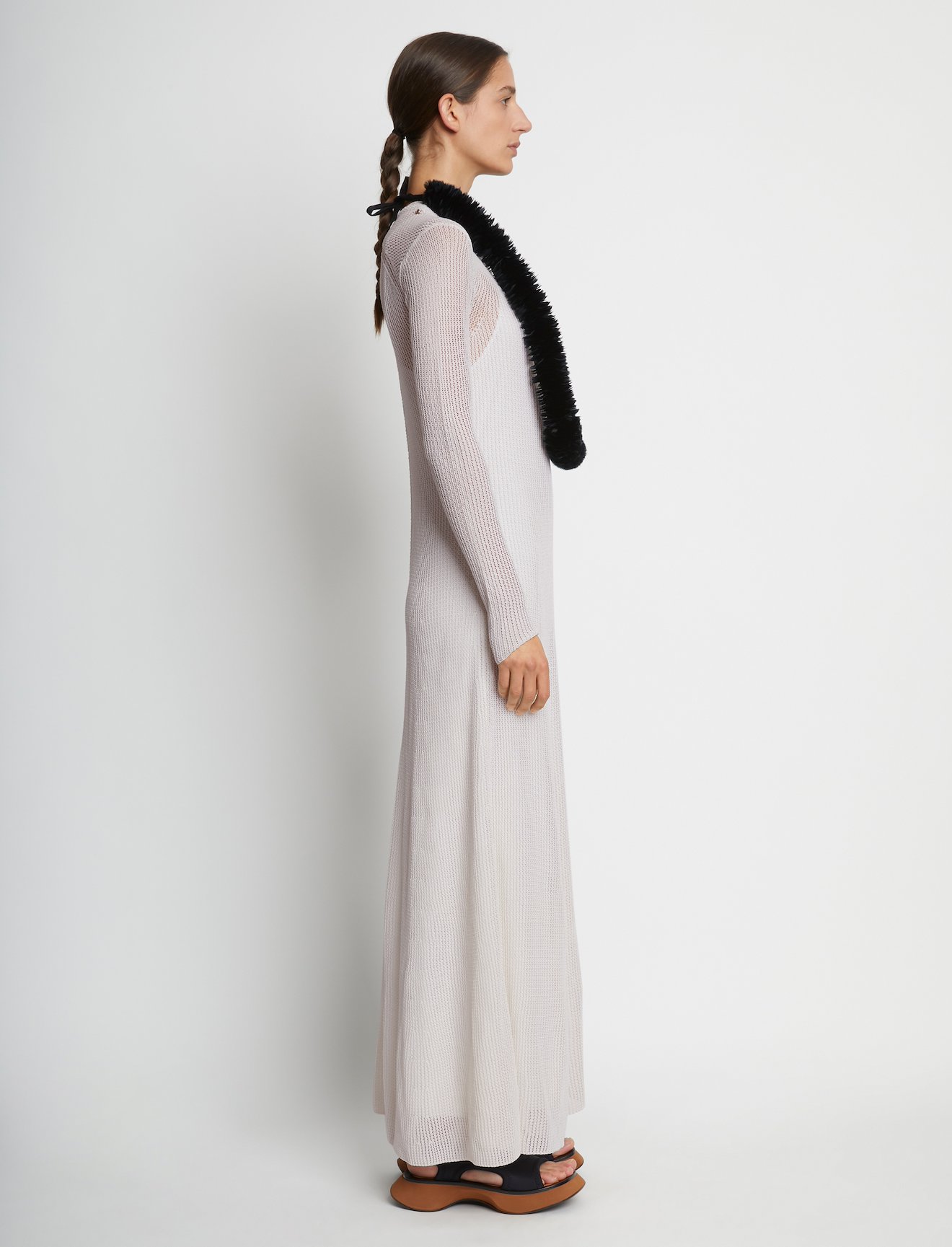 Silk Cotton Mesh Knit Dress #1