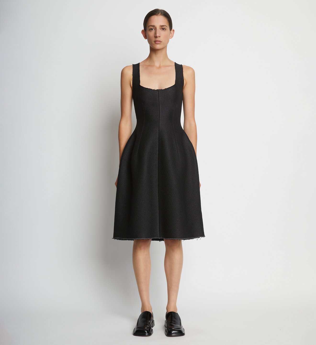 Bonded Boucle Crepe Sculpted Dress