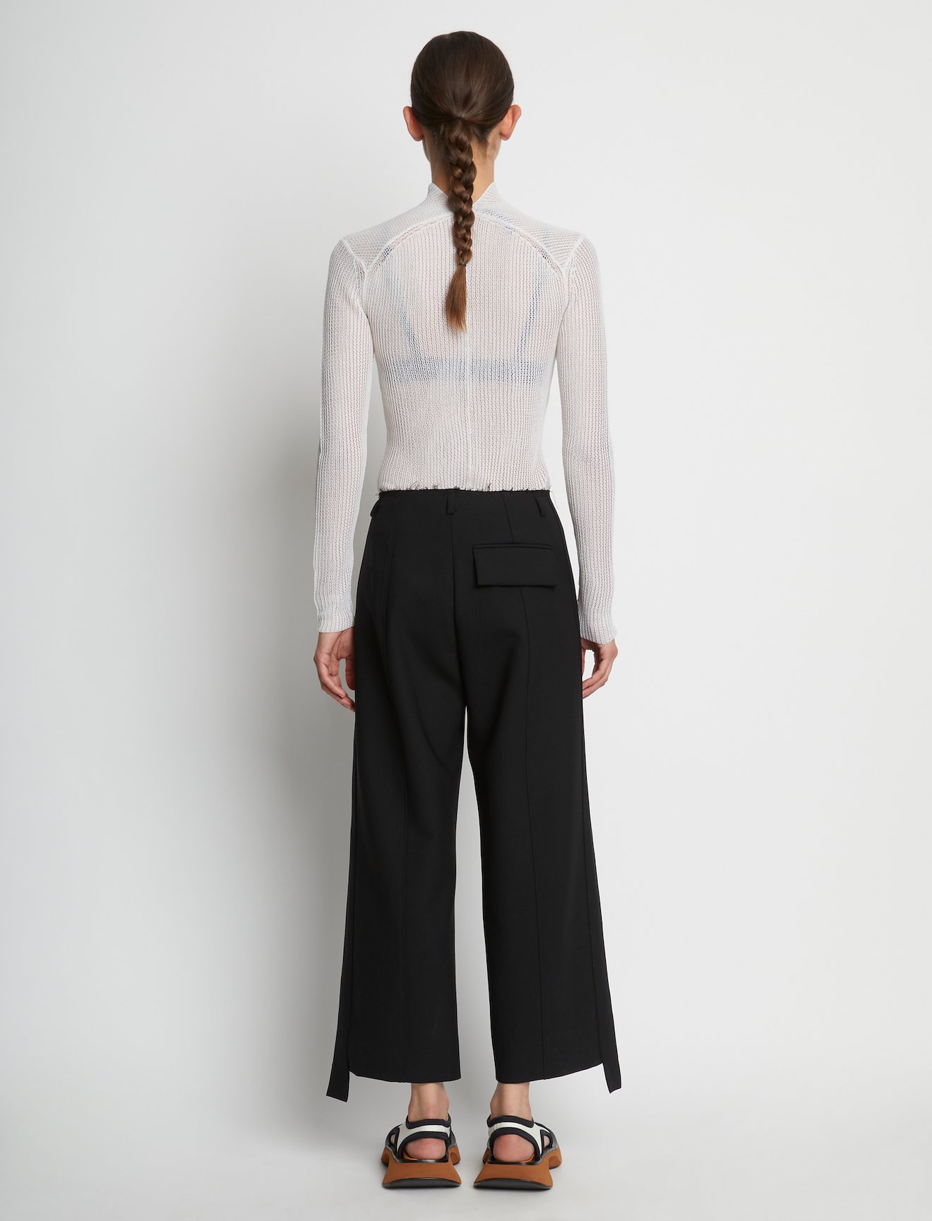 Silk Cotton Mesh Knit Top #3