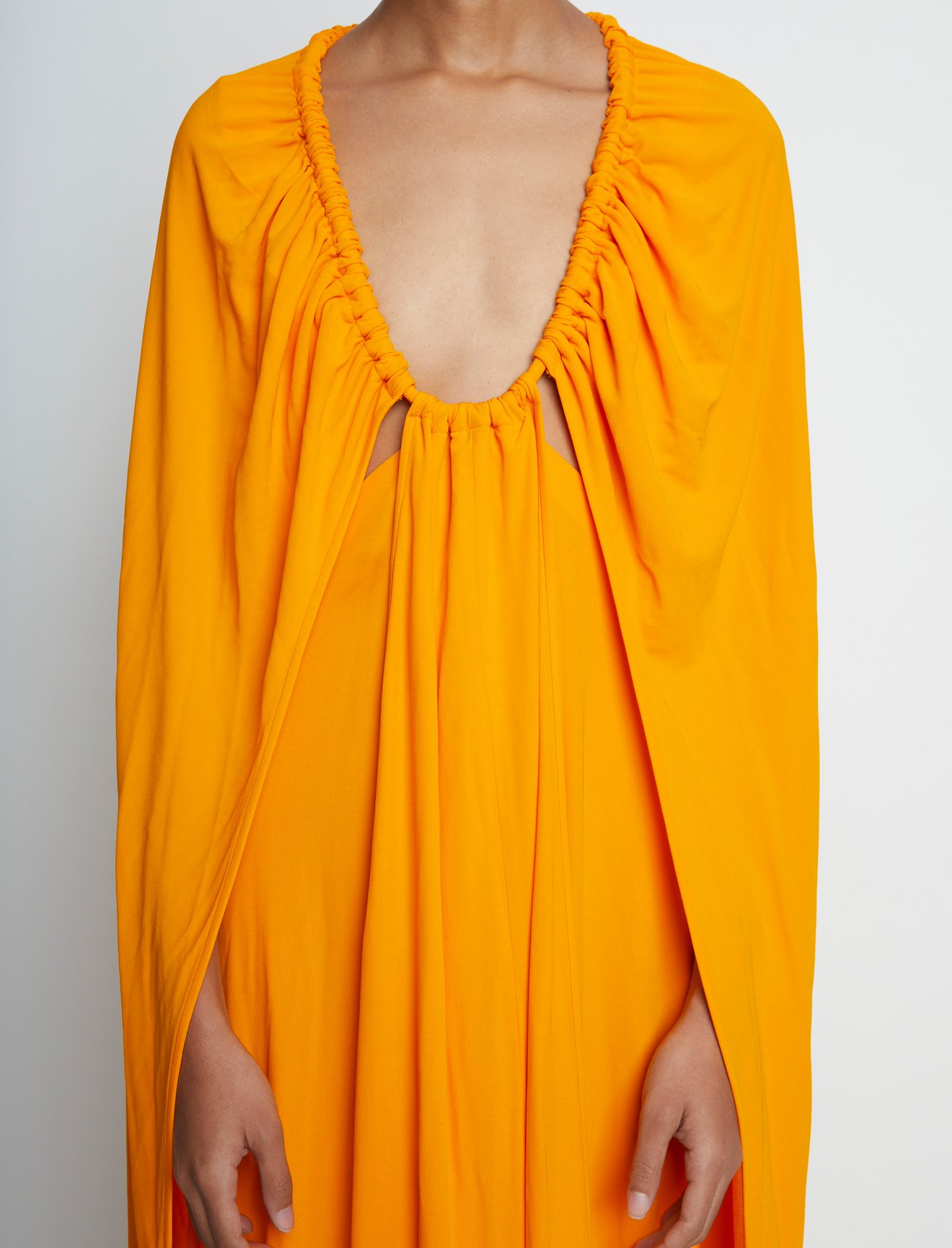 Matte Jersey Cape Dress #3