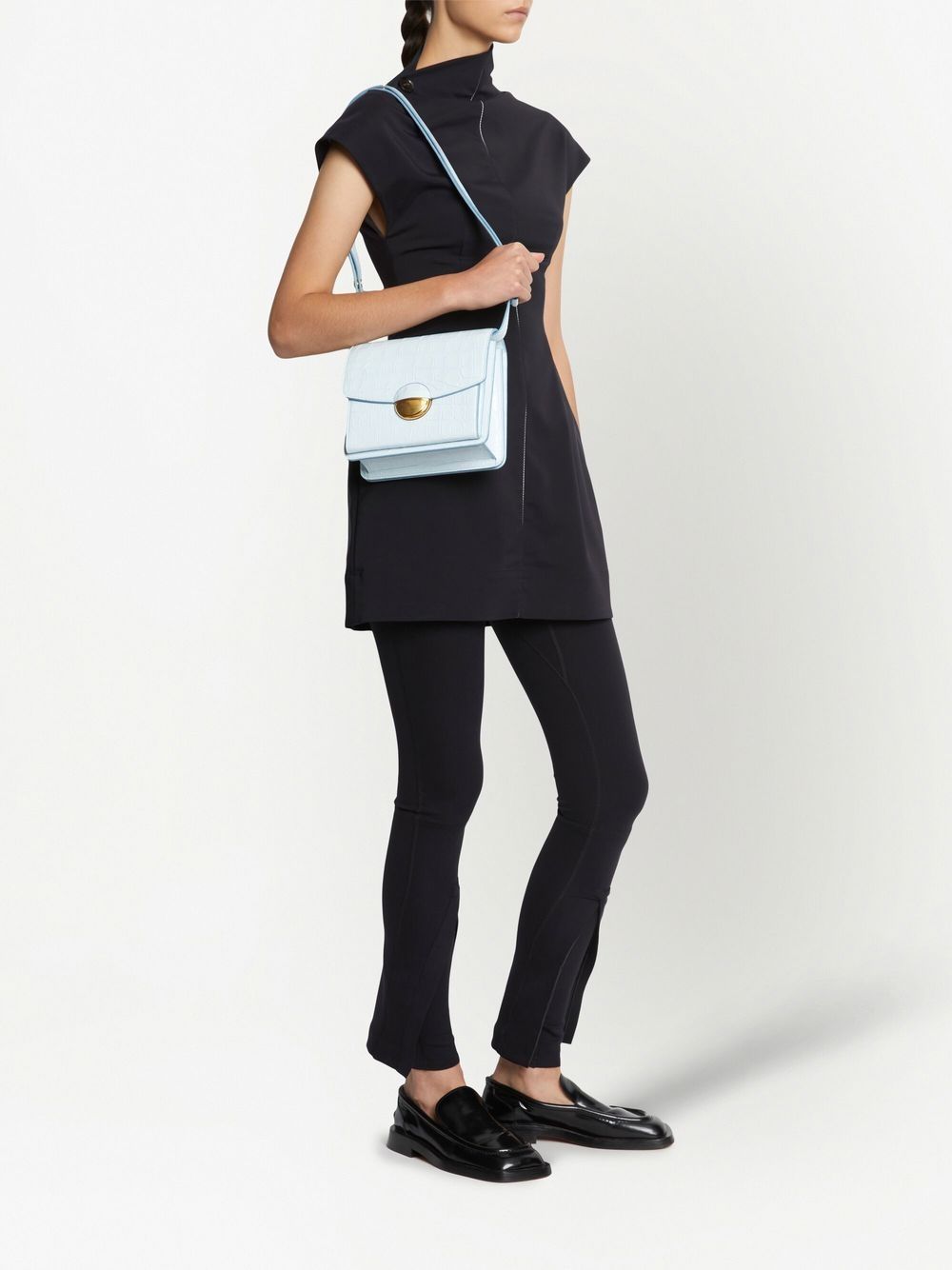 Proenza Schouler Dia day schoudertas met krokodillenleer-effect - Blauw