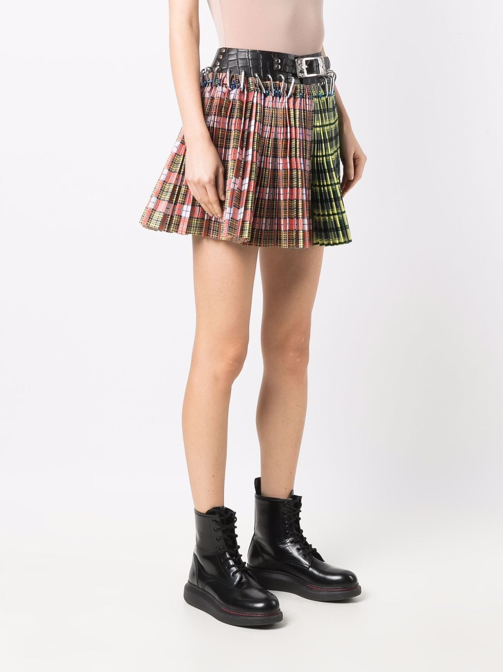 фото Chopova lowena mini plaid-print pleated skirt