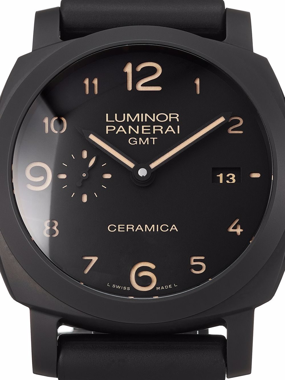 фото Panerai наручные часы luminor 1950 3 days gmt automatic ceramica pre-owned 44 мм 2012-го года