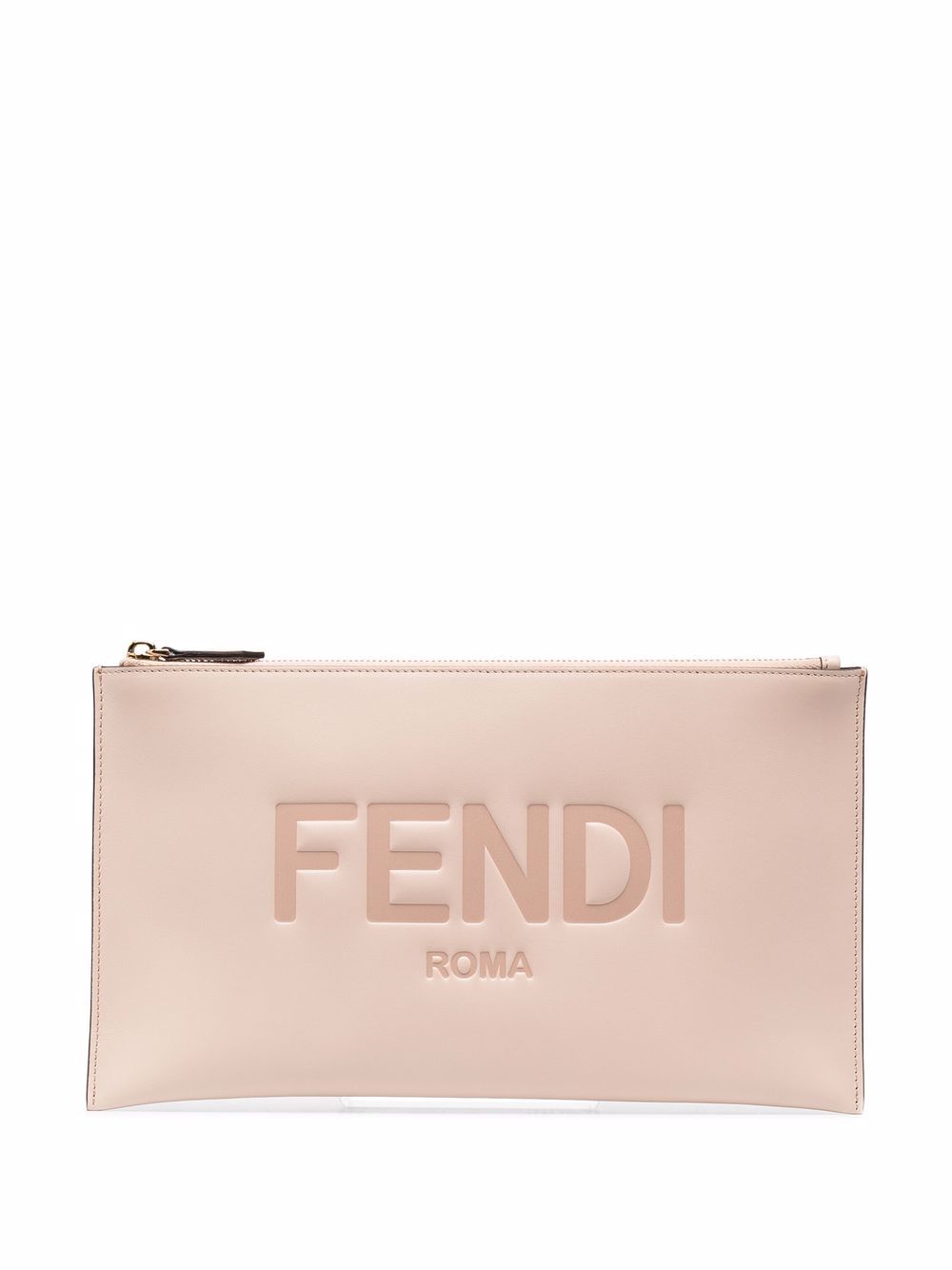 фото Fendi клатч с тисненым логотипом