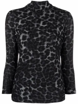 dkny leopard print top