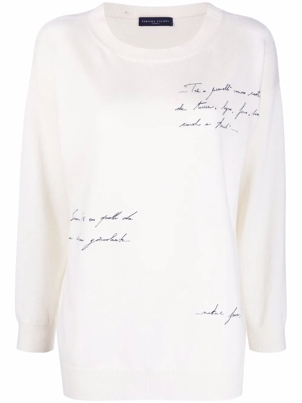 

Fabiana Filippi signature-intarsia cashmere jumper - Neutrals