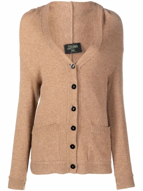 Jean Paul Gaultier Pre-Owned كارديغان منسوج برقبة V من التسعينيات