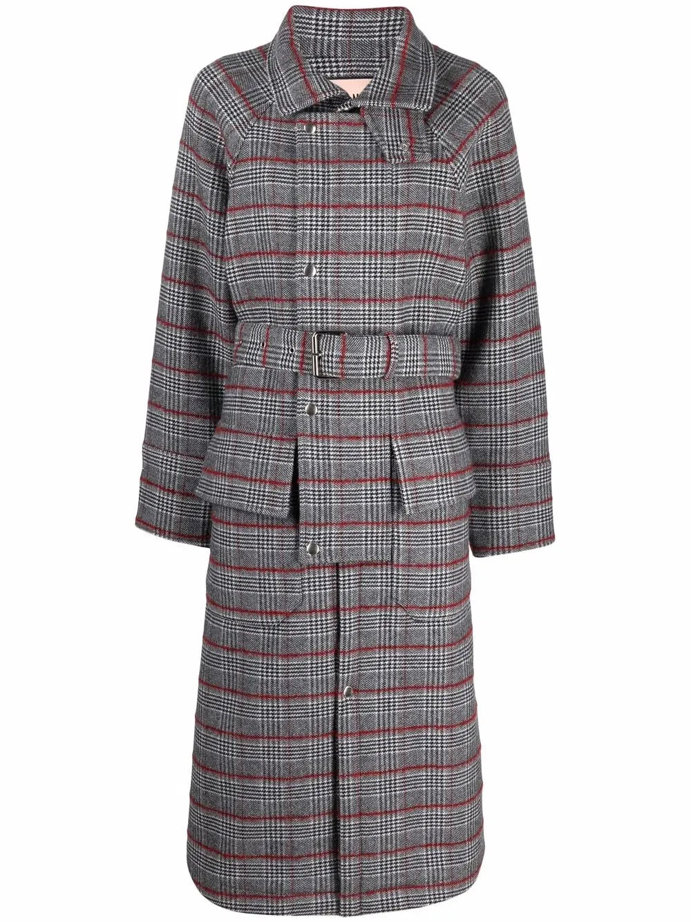 Plan C однобортное пальто в клетку