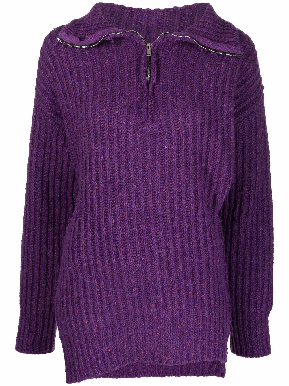 

Marni funnel-neck wool-blend jumper - Purple