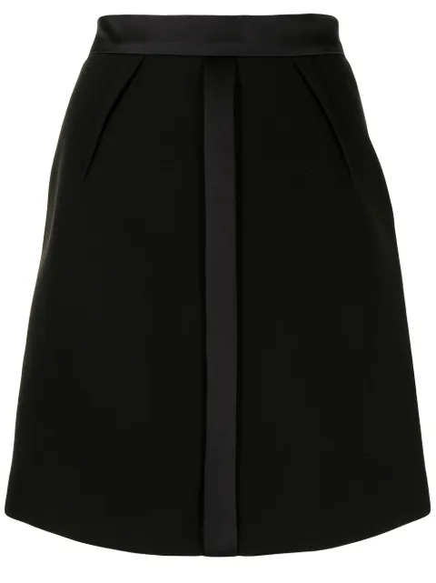 high-waisted tailored skirt