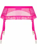 Maison Close sheer garter belt - Pink