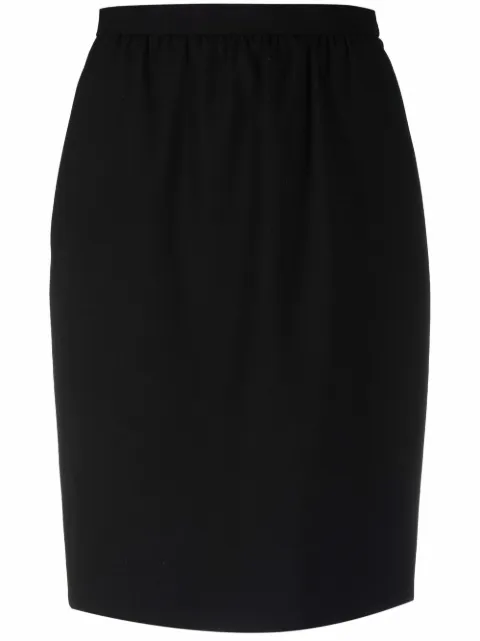 Givenchy Pre-Owned falda recta con cintura alta 1980