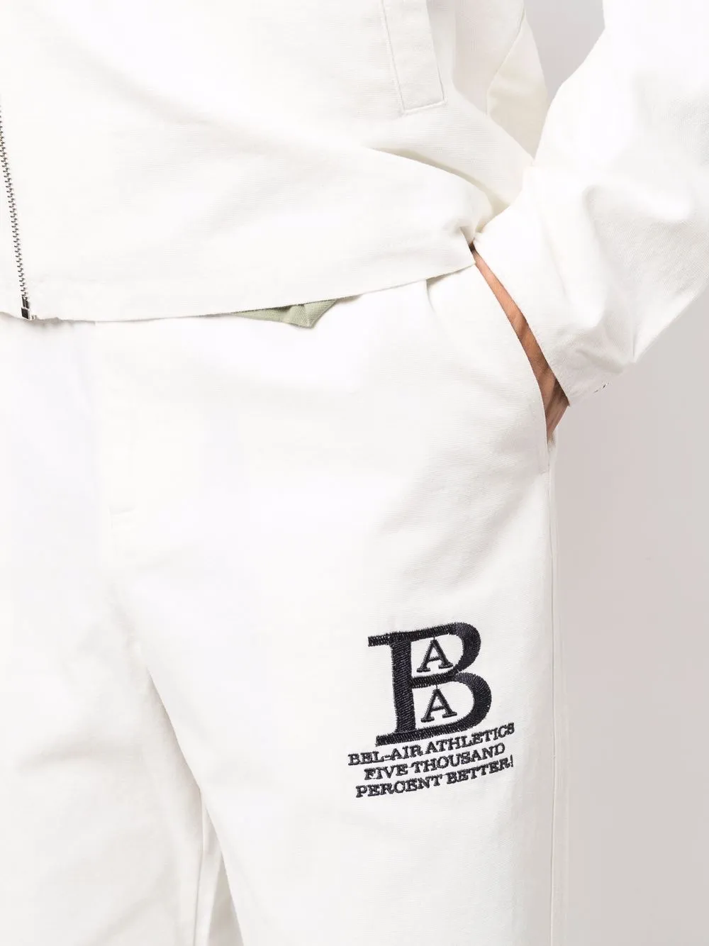 BEL-AIR ATHLETICS Straight broek Wit