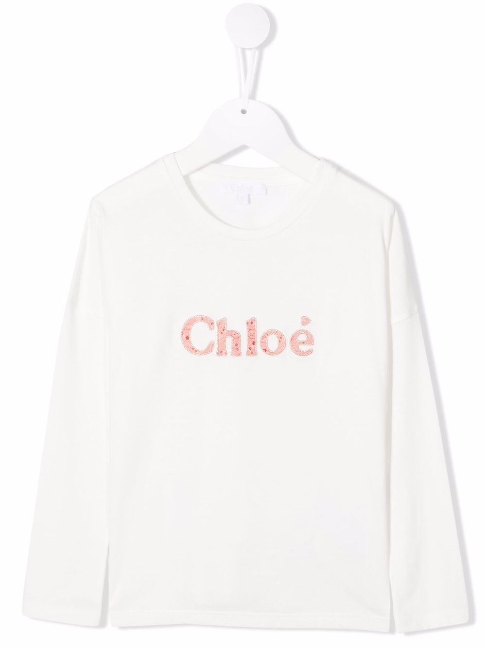 фото Chloé kids топ с длинными рукавами и логотипом