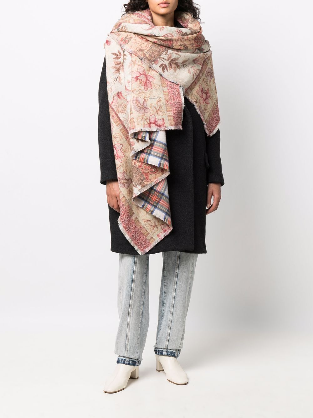 фото Pierre-louis mascia шерстяной шарф с цветочным принтом