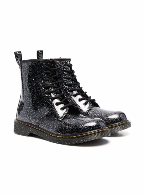 Dr. Martens Kids glitter lace-up boots