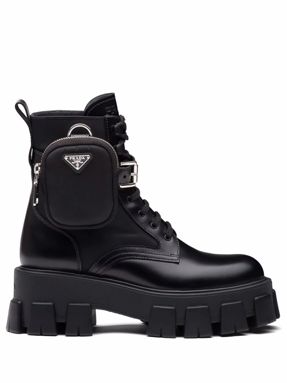 

Prada botas militares Monolith - Negro