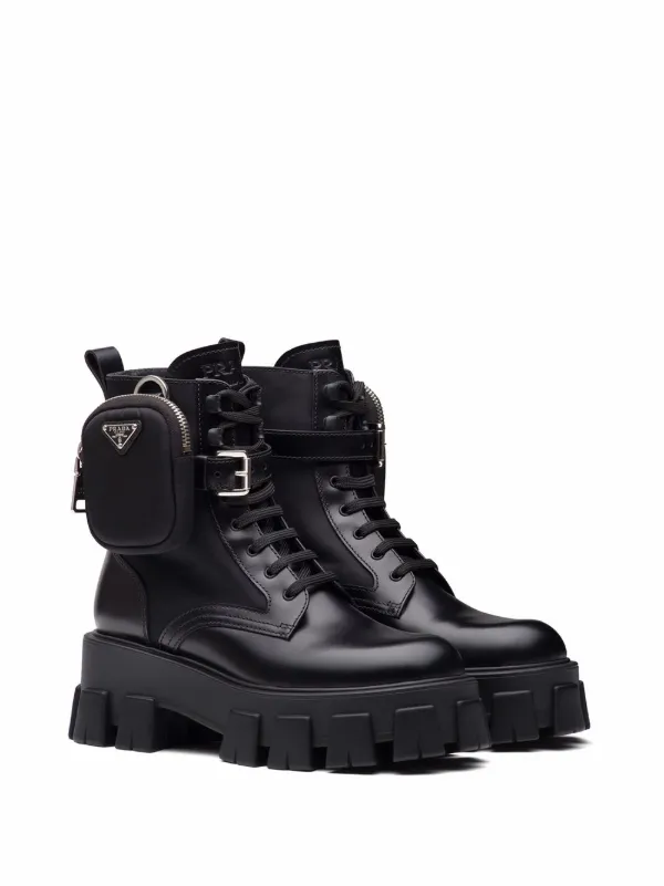 Prada Monolith Combat Boots - Farfetch