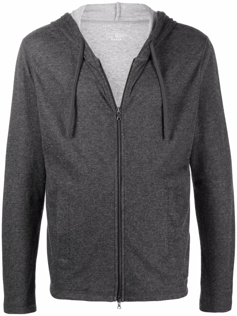 

Majestic Filatures hoodie con cierre - Gris