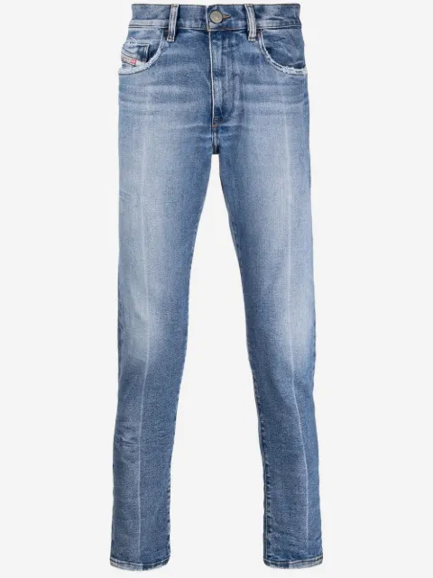 Diesel whiskering effect slim-fit jeans