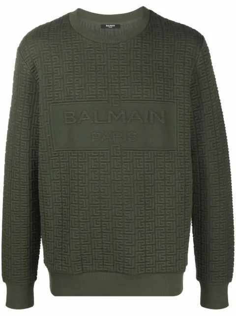 Balmain monogram-motif sweatshirt
