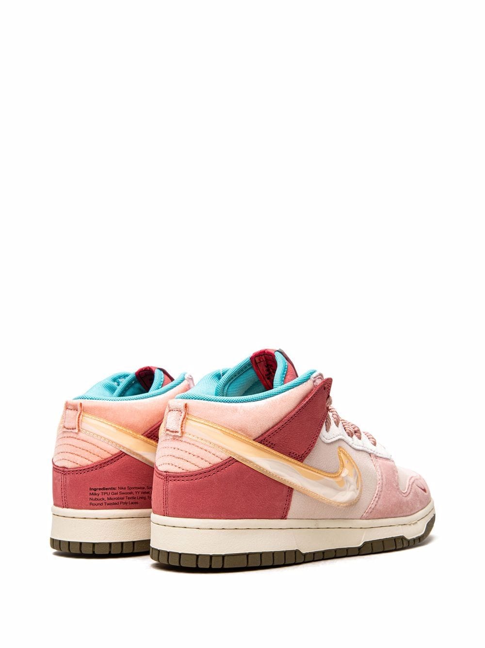 Shop Nike X Social Status Dunk Mid "strawberry Chocolate" Sneakers In Pink