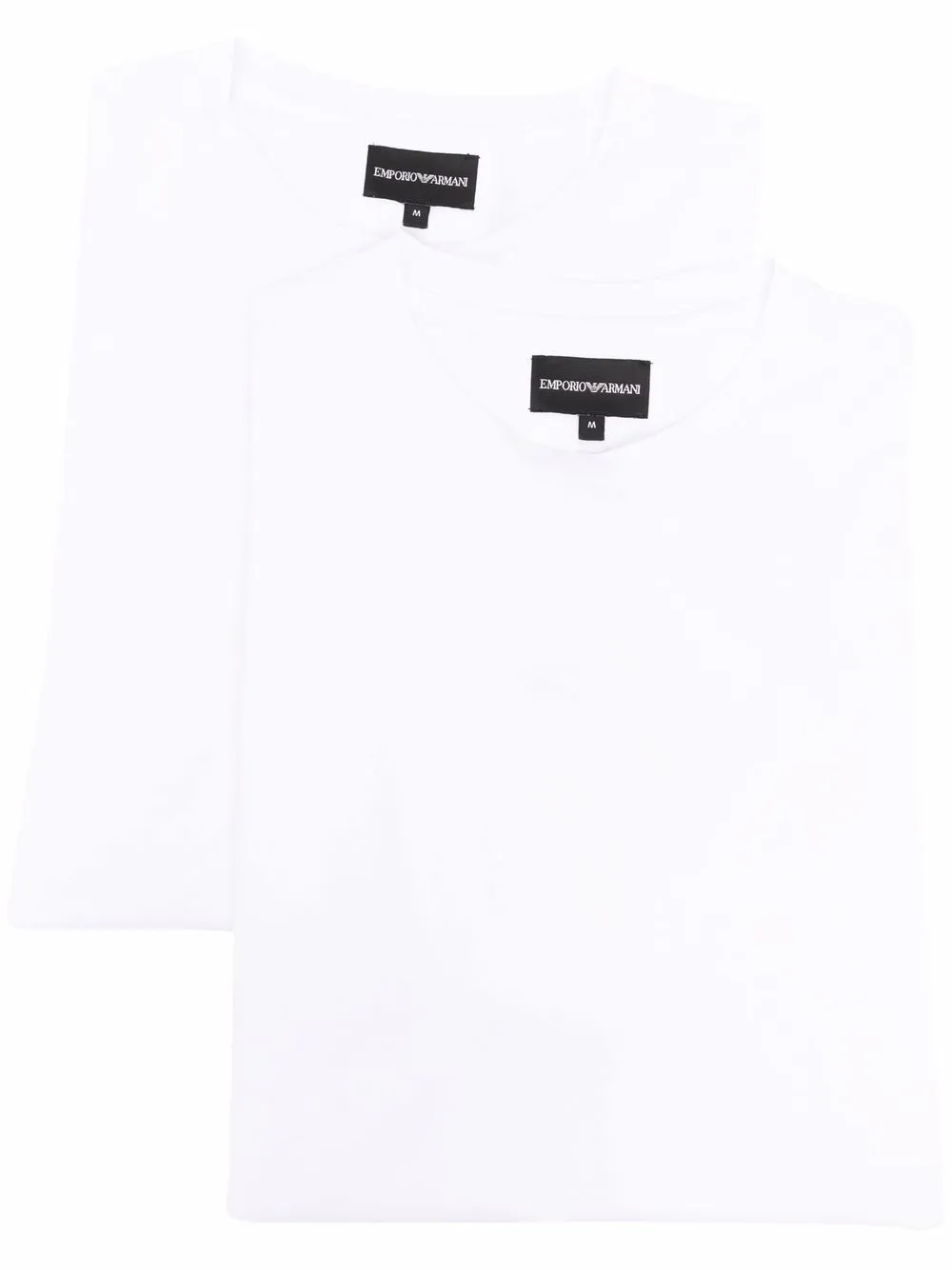 

Emporio Armani pack de dos playeras con cuello redondo - Blanco