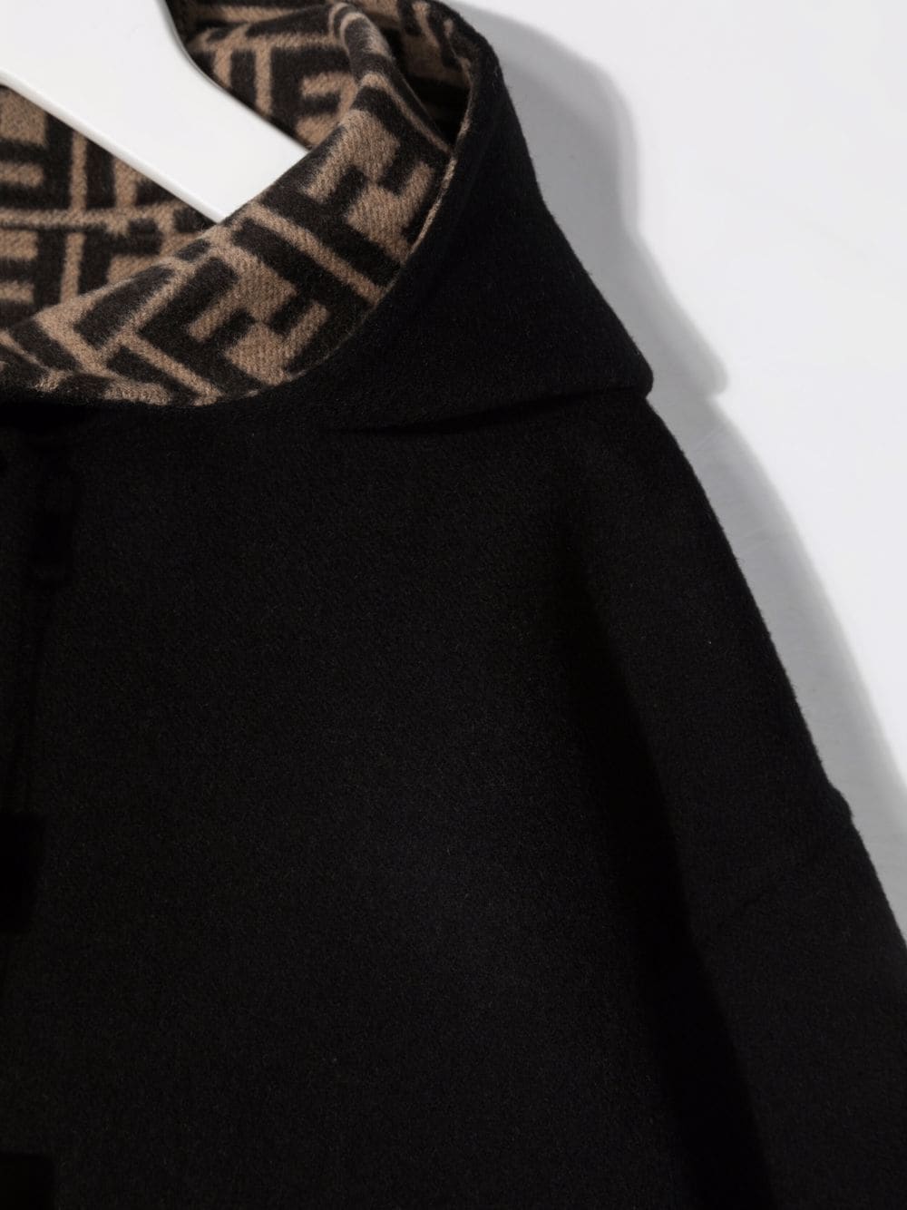 Shop Fendi Reversible Monogram-print Hooded Jacket In Black